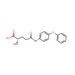 N[C@@H](CCC(=O)Nc1ccc(Oc2ccccc2)cc1)C(=O)O ZINC000040822927