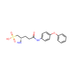 N[C@@H](CCC(=O)Nc1ccc(Oc2ccccc2)cc1)CS(=O)(=O)O ZINC000040404080