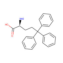 N[C@@H](CCC(c1ccccc1)(c1ccccc1)c1ccccc1)C(=O)O ZINC000084615720