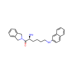 N[C@@H](CCCCNc1ccc2ccccc2c1)C(=O)N1Cc2ccccc2C1 ZINC000045497384