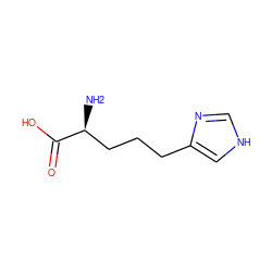 N[C@@H](CCCc1c[nH]cn1)C(=O)O ZINC000038671997