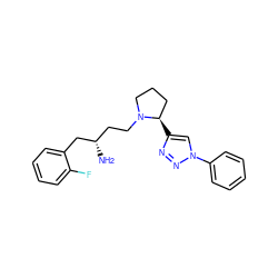 N[C@@H](CCN1CCC[C@H]1c1cn(-c2ccccc2)nn1)Cc1ccccc1F ZINC000045245367