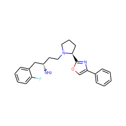 N[C@@H](CCN1CCC[C@H]1c1nc(-c2ccccc2)co1)Cc1ccccc1F ZINC000045245242