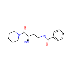 N[C@@H](CCNC(=O)c1ccccc1)C(=O)N1CCCCC1 ZINC000013561251