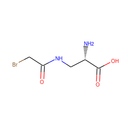 N[C@@H](CNC(=O)CBr)C(=O)O ZINC000001573455