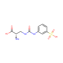 N[C@@H](CNC(=O)Nc1cccc(S(=O)(=O)O)c1)C(=O)O ZINC000224463454