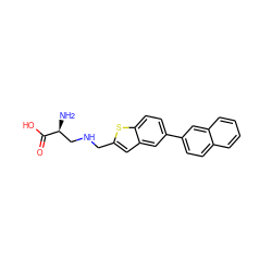 N[C@@H](CNCc1cc2cc(-c3ccc4ccccc4c3)ccc2s1)C(=O)O ZINC001772577354