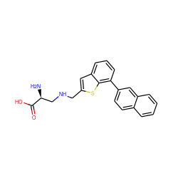 N[C@@H](CNCc1cc2cccc(-c3ccc4ccccc4c3)c2s1)C(=O)O ZINC001772639807