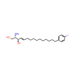 N[C@@H](CO)[C@H](O)/C=C/CCCCCCCCCCc1ccc(I)cc1 ZINC000042923023