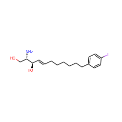 N[C@@H](CO)[C@H](O)/C=C/CCCCCCc1ccc(I)cc1 ZINC000043022908