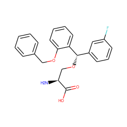 N[C@@H](CO[C@@H](c1cccc(F)c1)c1ccccc1OCc1ccccc1)C(=O)O ZINC000013829331