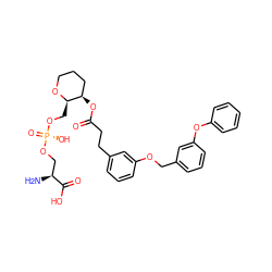 N[C@@H](CO[P@](=O)(O)OC[C@H]1OCCC[C@H]1OC(=O)CCc1cccc(OCc2cccc(Oc3ccccc3)c2)c1)C(=O)O ZINC000653884762