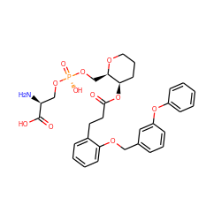 N[C@@H](CO[P@](=O)(O)OC[C@H]1OCCC[C@H]1OC(=O)CCc1ccccc1OCc1cccc(Oc2ccccc2)c1)C(=O)O ZINC000220959316