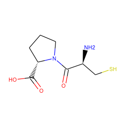 N[C@@H](CS)C(=O)N1CCC[C@H]1C(=O)O ZINC000005419873