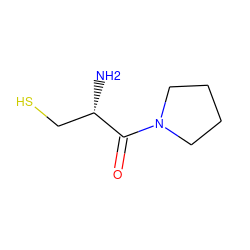 N[C@@H](CS)C(=O)N1CCCC1 ZINC000040862914