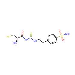 N[C@@H](CS)C(=O)NC(=S)NCCc1ccc(S(N)(=O)=O)cc1 ZINC000028135054