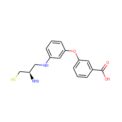 N[C@@H](CS)CNc1cccc(Oc2cccc(C(=O)O)c2)c1 ZINC000028765877