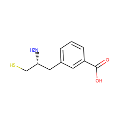 N[C@@H](CS)Cc1cccc(C(=O)O)c1 ZINC000013528300