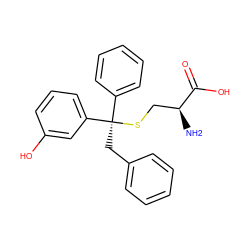 N[C@@H](CS[C@](Cc1ccccc1)(c1ccccc1)c1cccc(O)c1)C(=O)O ZINC000084706012