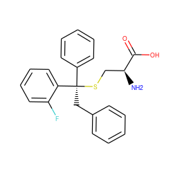 N[C@@H](CS[C@](Cc1ccccc1)(c1ccccc1)c1ccccc1F)C(=O)O ZINC000084709934