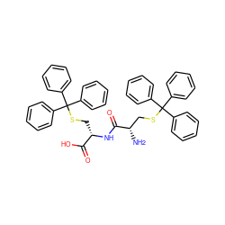 N[C@@H](CSC(c1ccccc1)(c1ccccc1)c1ccccc1)C(=O)N[C@@H](CSC(c1ccccc1)(c1ccccc1)c1ccccc1)C(=O)O ZINC000029135172