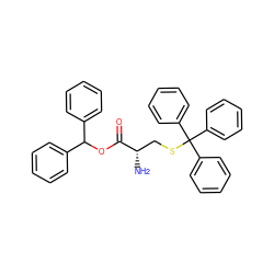 N[C@@H](CSC(c1ccccc1)(c1ccccc1)c1ccccc1)C(=O)OC(c1ccccc1)c1ccccc1 ZINC000016931423