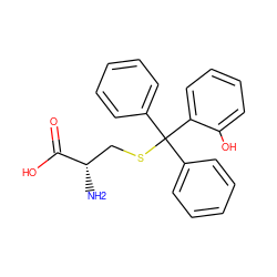 N[C@@H](CSC(c1ccccc1)(c1ccccc1)c1ccccc1O)C(=O)O ZINC000084616031