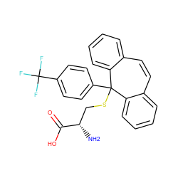 N[C@@H](CSC1(c2ccc(C(F)(F)F)cc2)c2ccccc2C=Cc2ccccc21)C(=O)O ZINC000473153920