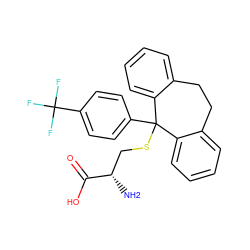 N[C@@H](CSC1(c2ccc(C(F)(F)F)cc2)c2ccccc2CCc2ccccc21)C(=O)O ZINC000205127072