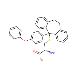 N[C@@H](CSC1(c2ccc(Oc3ccccc3)cc2)c2ccccc2CCc2ccccc21)C(=O)O ZINC000473160494