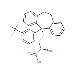 N[C@@H](CSC1(c2cccc(C(F)(F)F)c2)c2ccccc2CCc2ccccc21)C(=O)O ZINC000473153980