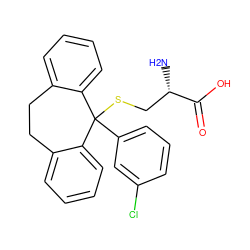 N[C@@H](CSC1(c2cccc(Cl)c2)c2ccccc2CCc2ccccc21)C(=O)O ZINC000473153671