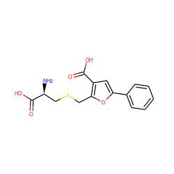 N[C@@H](CSCc1oc(-c2ccccc2)cc1C(=O)O)C(=O)O ZINC000000060919