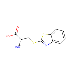 N[C@@H](CSc1nc2ccccc2s1)C(=O)O ZINC000006118724