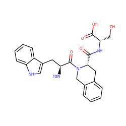 N[C@@H](Cc1c[nH]c2ccccc12)C(=O)N1Cc2ccccc2C[C@H]1C(=O)N[C@@H](CO)C(=O)O ZINC000029322314