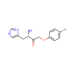 N[C@@H](Cc1c[nH]cn1)C(=O)COc1ccc(Br)cc1 ZINC000169321764