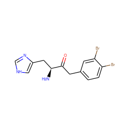 N[C@@H](Cc1c[nH]cn1)C(=O)Cc1ccc(Br)c(Br)c1 ZINC000026182970