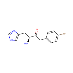 N[C@@H](Cc1c[nH]cn1)C(=O)Cc1ccc(Br)cc1 ZINC000026257633