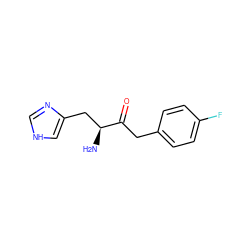 N[C@@H](Cc1c[nH]cn1)C(=O)Cc1ccc(F)cc1 ZINC000028647717