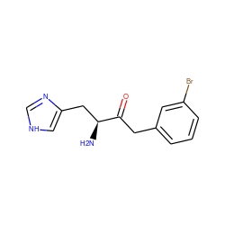 N[C@@H](Cc1c[nH]cn1)C(=O)Cc1cccc(Br)c1 ZINC000026248653