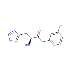 N[C@@H](Cc1c[nH]cn1)C(=O)Cc1cccc(O)c1 ZINC000026263761