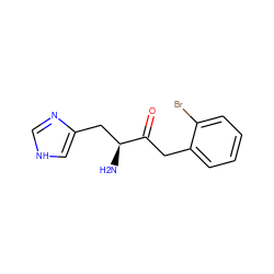 N[C@@H](Cc1c[nH]cn1)C(=O)Cc1ccccc1Br ZINC000026247303