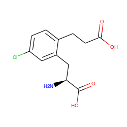 N[C@@H](Cc1cc(Cl)ccc1CCC(=O)O)C(=O)O ZINC000072123328