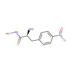 N[C@@H](Cc1ccc([N+](=O)[O-])cc1)C(=O)NO ZINC000035075544