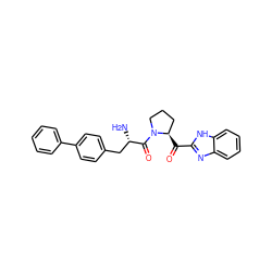 N[C@@H](Cc1ccc(-c2ccccc2)cc1)C(=O)N1CCC[C@H]1C(=O)c1nc2ccccc2[nH]1 ZINC000064548992