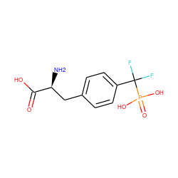 N[C@@H](Cc1ccc(C(F)(F)P(=O)(O)O)cc1)C(=O)O ZINC000008378980