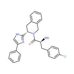 N[C@@H](Cc1ccc(Cl)cc1)C(=O)N1Cc2ccccc2C[C@H]1c1nc(-c2ccccc2)c[nH]1 ZINC000034208828