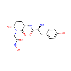 N[C@@H](Cc1ccc(O)cc1)C(=O)N[C@H]1CCC(=O)N(CC(=O)NO)C1=O ZINC000049072257