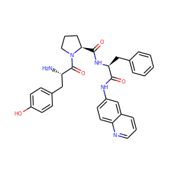 N[C@@H](Cc1ccc(O)cc1)C(=O)N1CCC[C@H]1C(=O)N[C@@H](Cc1ccccc1)C(=O)Nc1ccc2ncccc2c1 ZINC000027106262