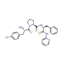 N[C@@H](Cc1ccc(O)cc1)C(=O)N1CCC[C@H]1C(=O)N[C@@H](Cc1ccccc1)C(=O)Nc1ccccn1 ZINC000013580784